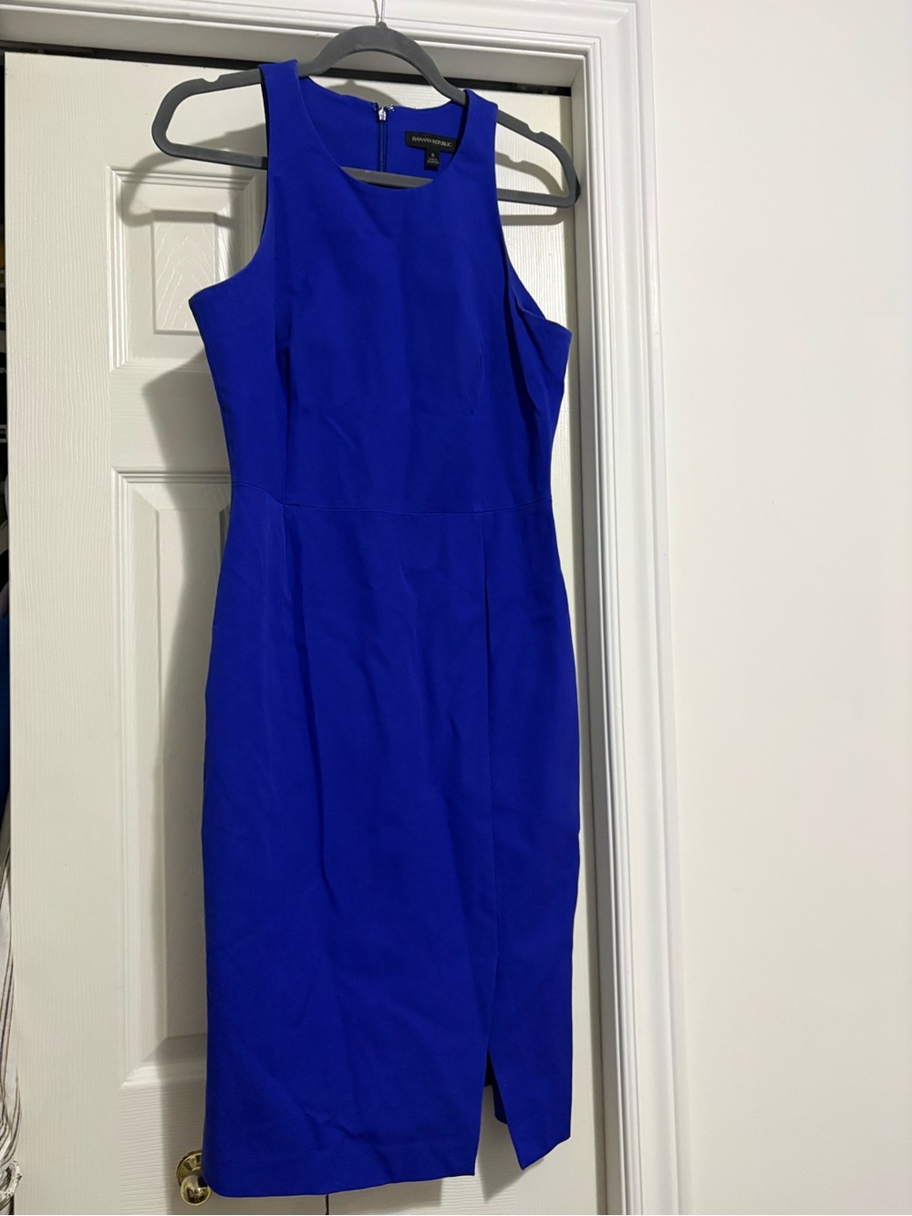 Banana Republic Cobalt Blue Sleeveless Sheath Midi Dress